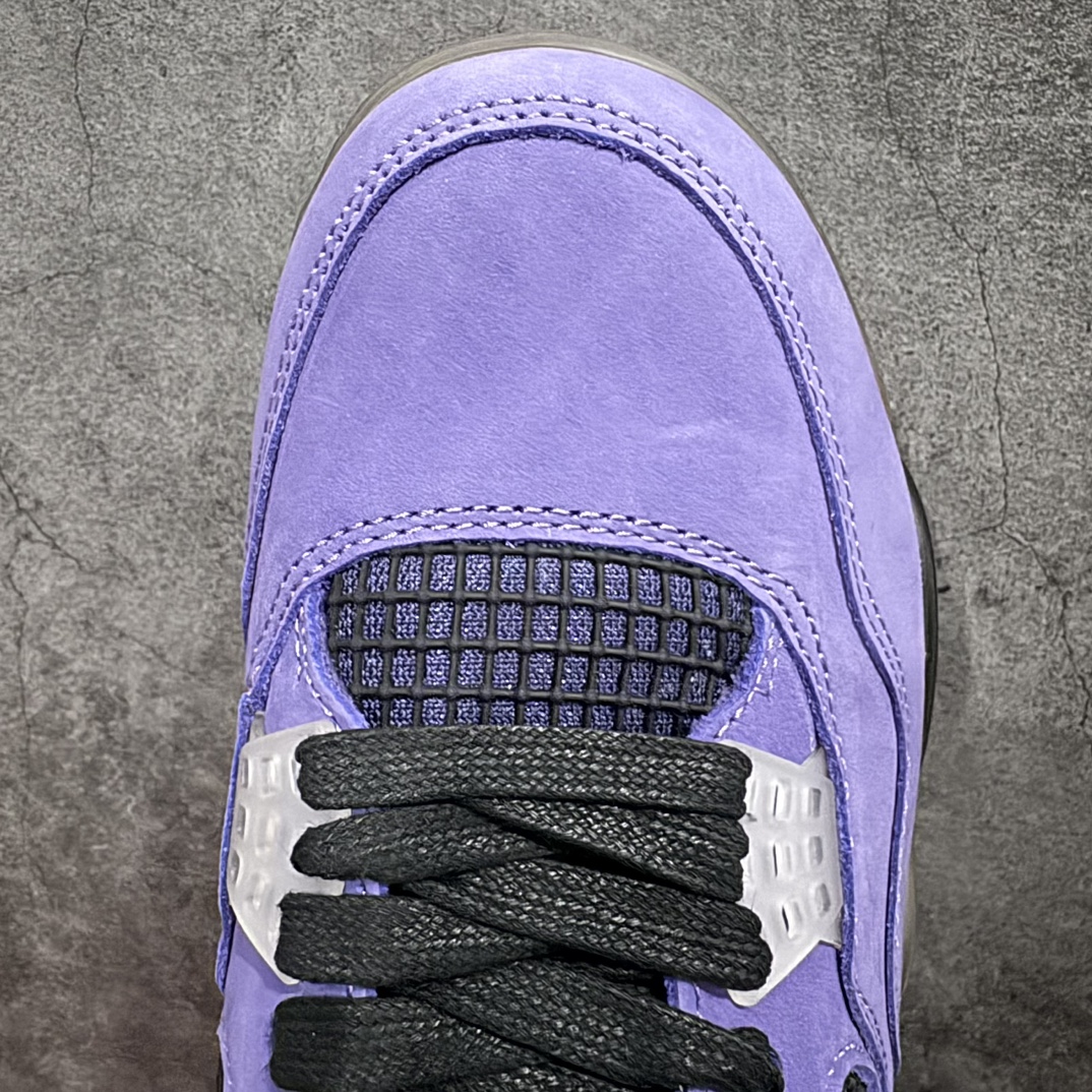 外贸纯原TravisScottxAirJordan4RetroPurple紫色翻毛皮AJ4-766302