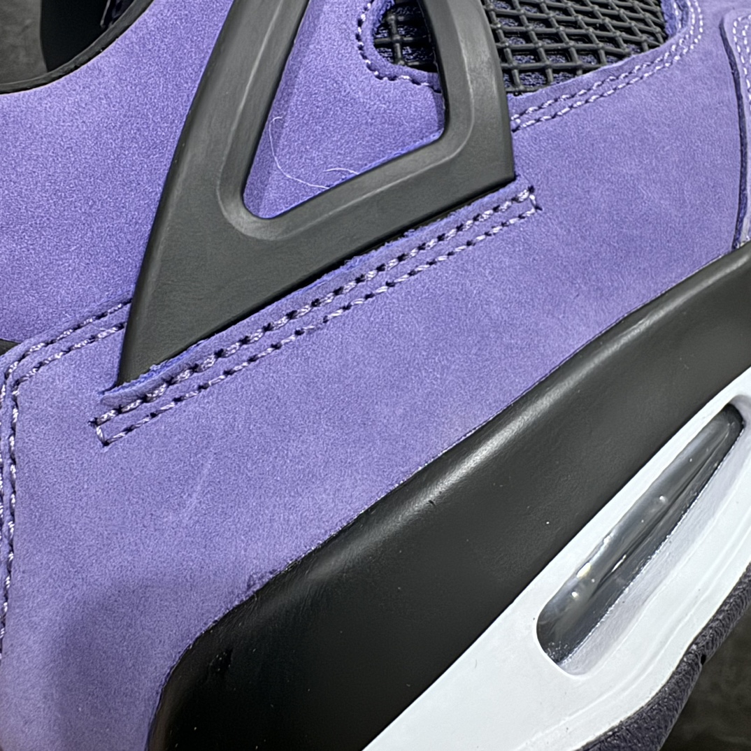 外贸纯原TravisScottxAirJordan4RetroPurple紫色翻毛皮AJ4-766302