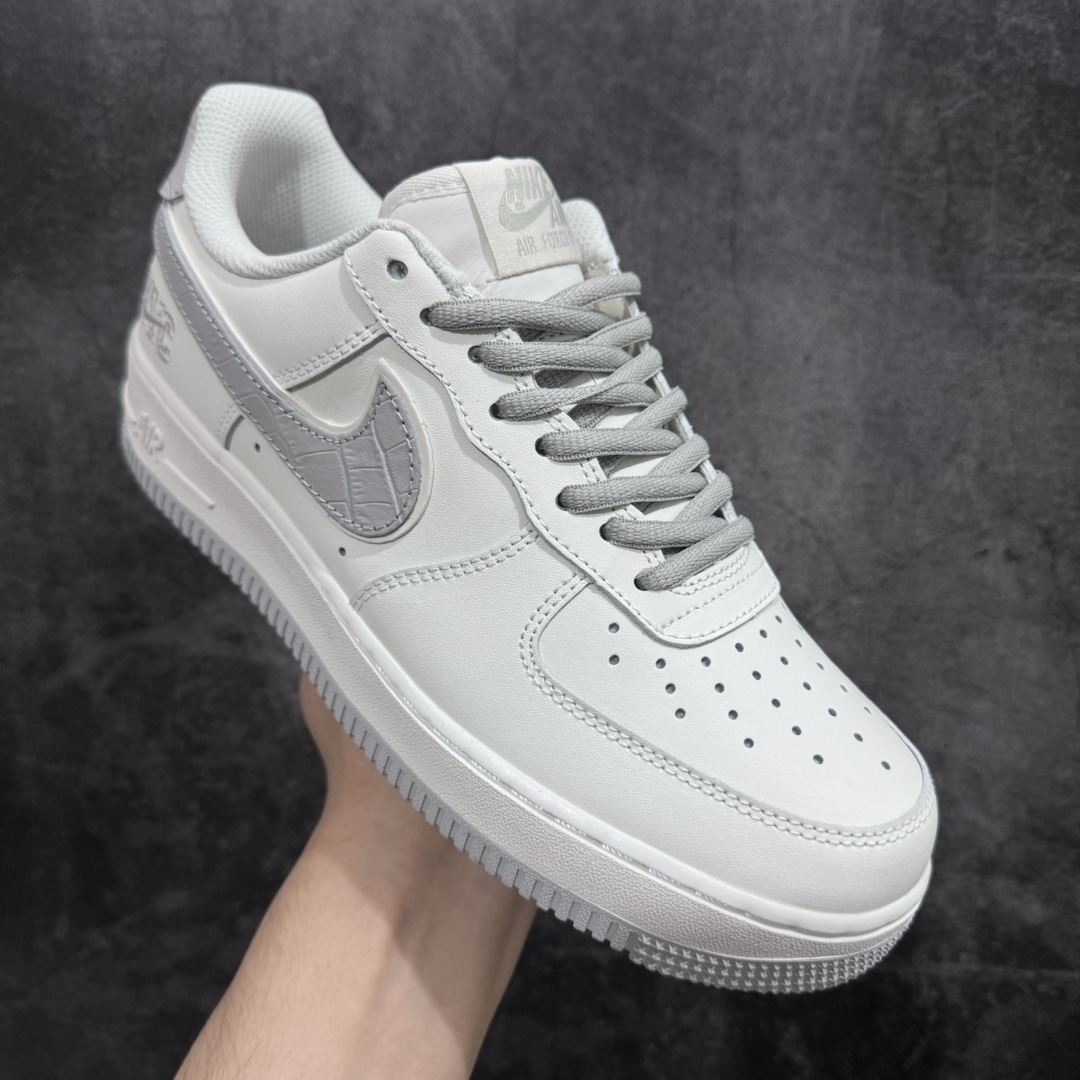 240 Nk Air Force 1'07 Low 米白灰鳄鱼皮 纽约限定 空军一号低帮休闲板鞋 KL4596-362