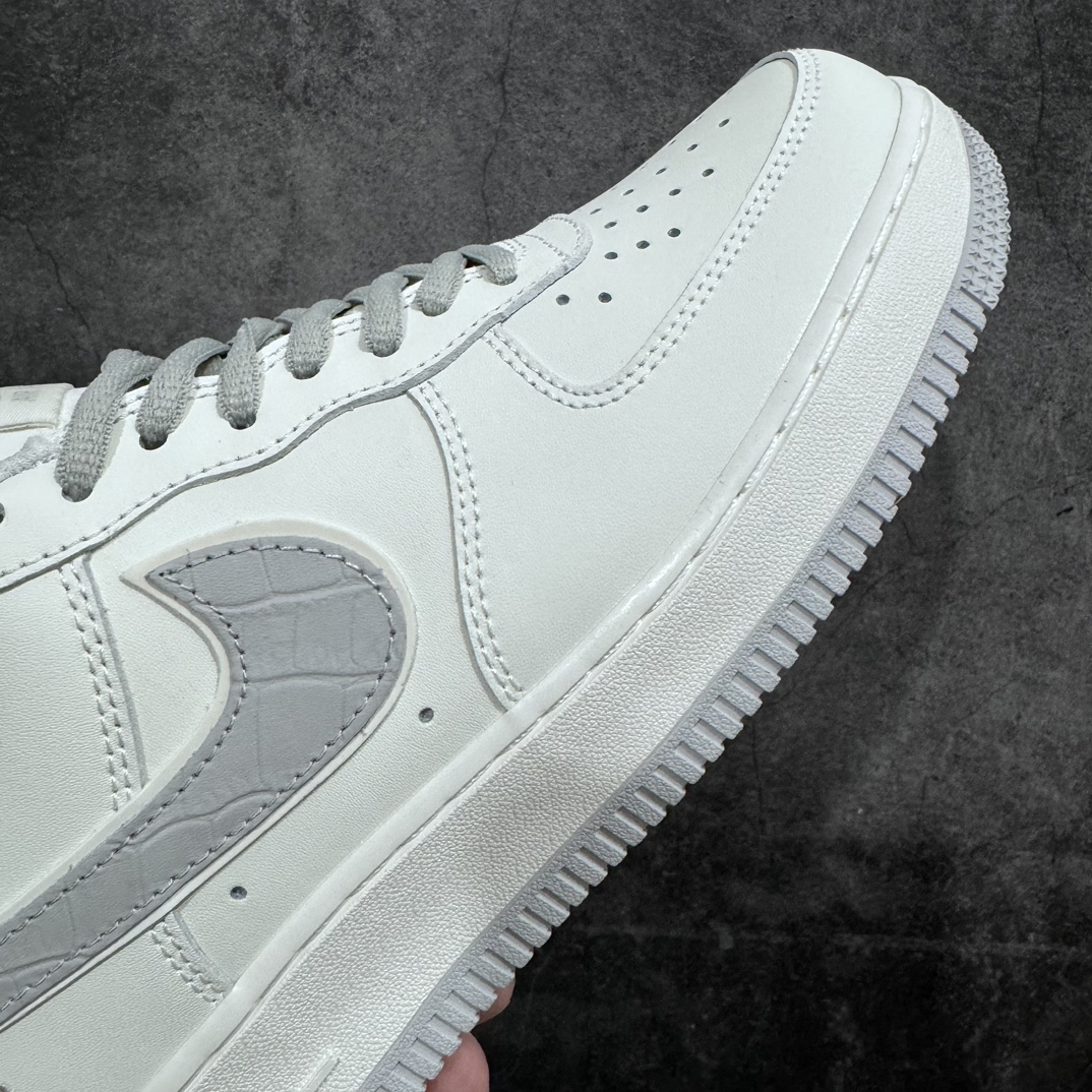 240 Nk Air Force 1'07 Low 米白灰鳄鱼皮 纽约限定 空军一号低帮休闲板鞋 KL4596-362