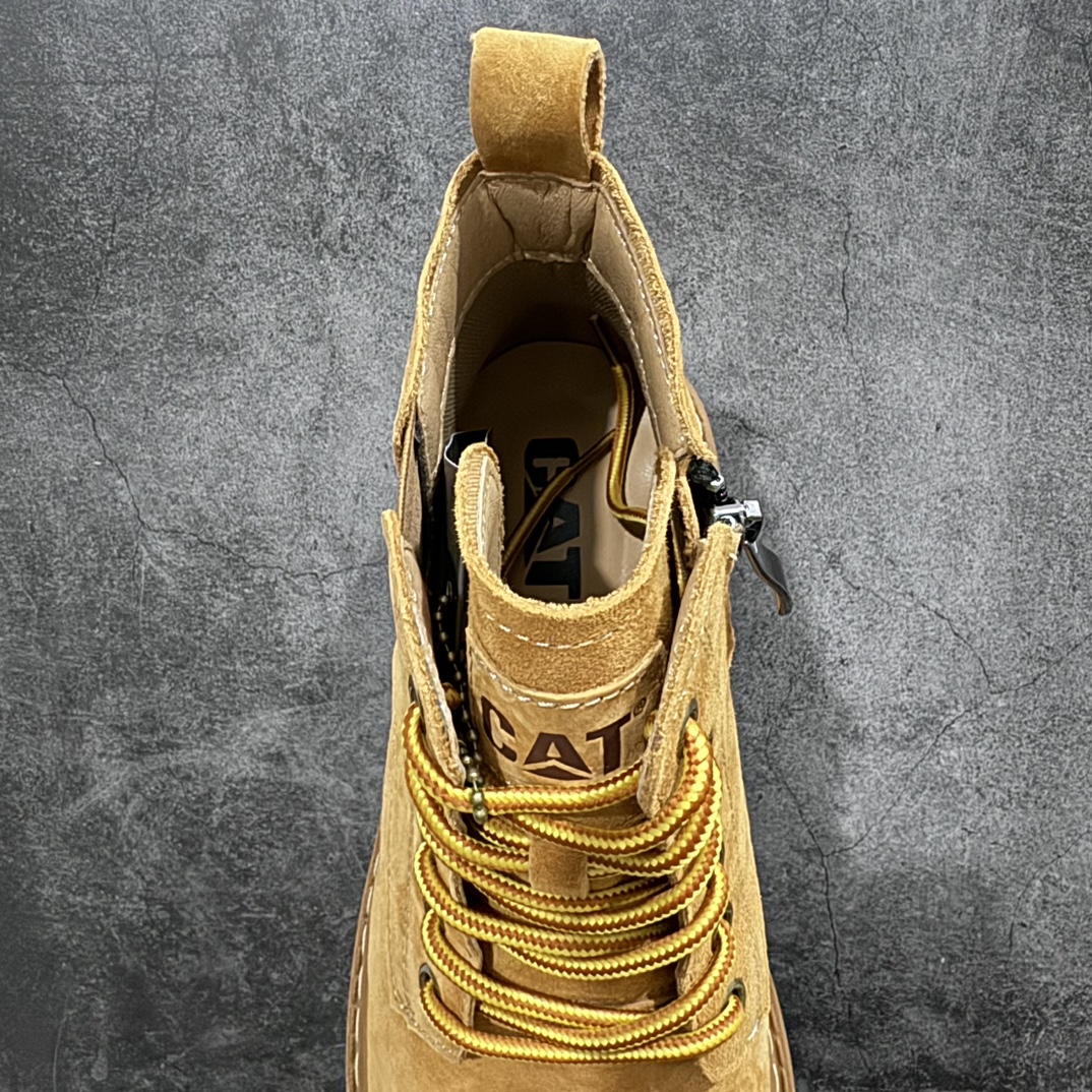 图片[8]-【广东纯原版本】CAT卡特 户外中帮休闲鞋系列 广东大厂品质 全新工艺升级 侧拉链 大底到五金都是代工厂原材料制作 同原版固特异永不开胶工艺 好货不杀猪 首单质量严格把控 全网独家首发 全鞋真牛皮材料 品质毋庸置疑 全套官网统一包装 今年冬季防寒户外专用 日常随意搭配 货号： P725658Y 尺码： 39 40 41 42 43 44（ 皮鞋码）-选品中心