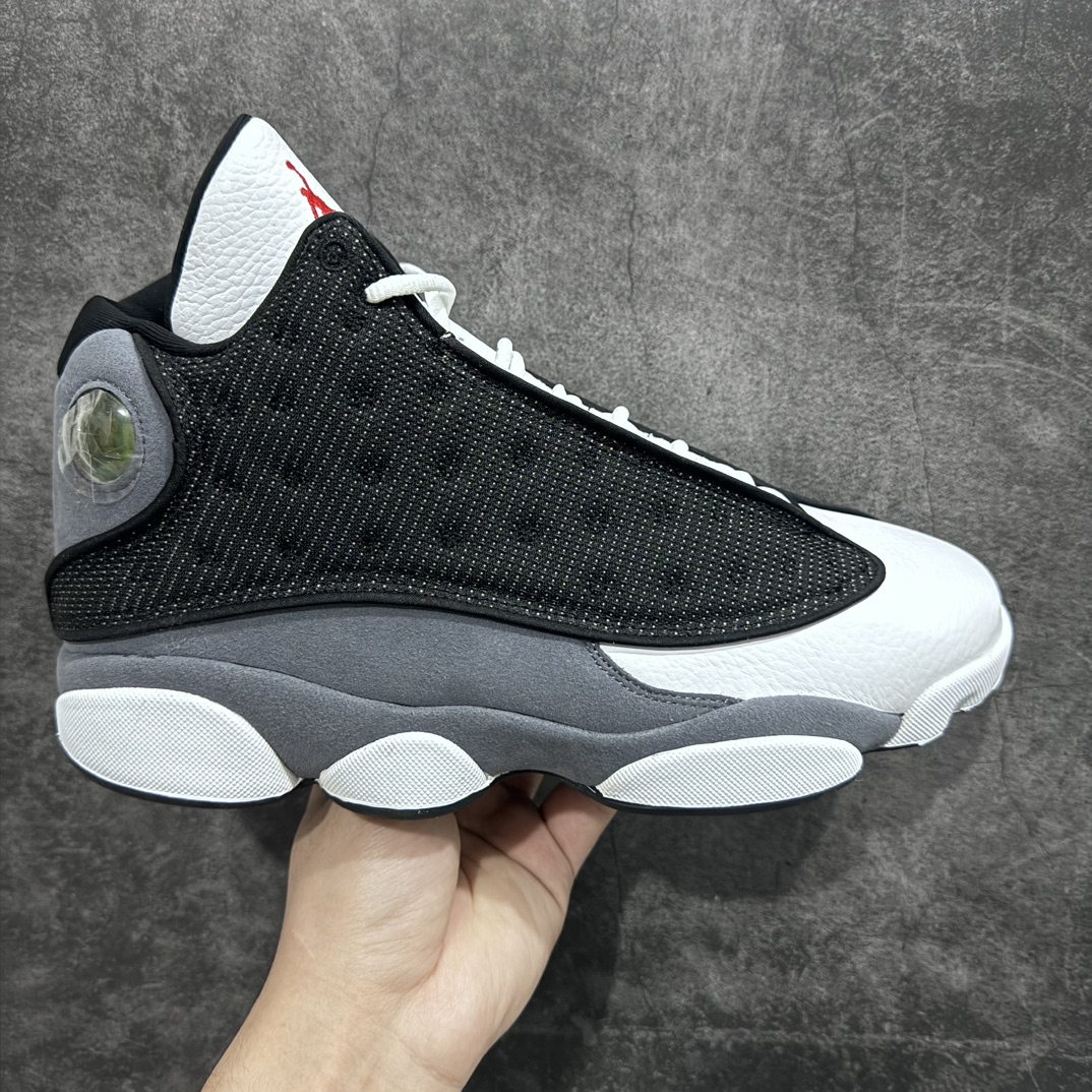 【TK至尊版】Air Jordan AJ13白黑火石 黑白灰 熊猫DJ5982-060n全新订单 高端零售外贸混卖专供品质国内专业外贸AJ大厂出品原厂楦头纸板 原厂皮料打造 3D变色原厂猫眼 真碳板 内置前后双气垫 尺码：40 40.5 41 42 42.5 43 44 44.5 45 46 47.5-莆田鞋批发中心