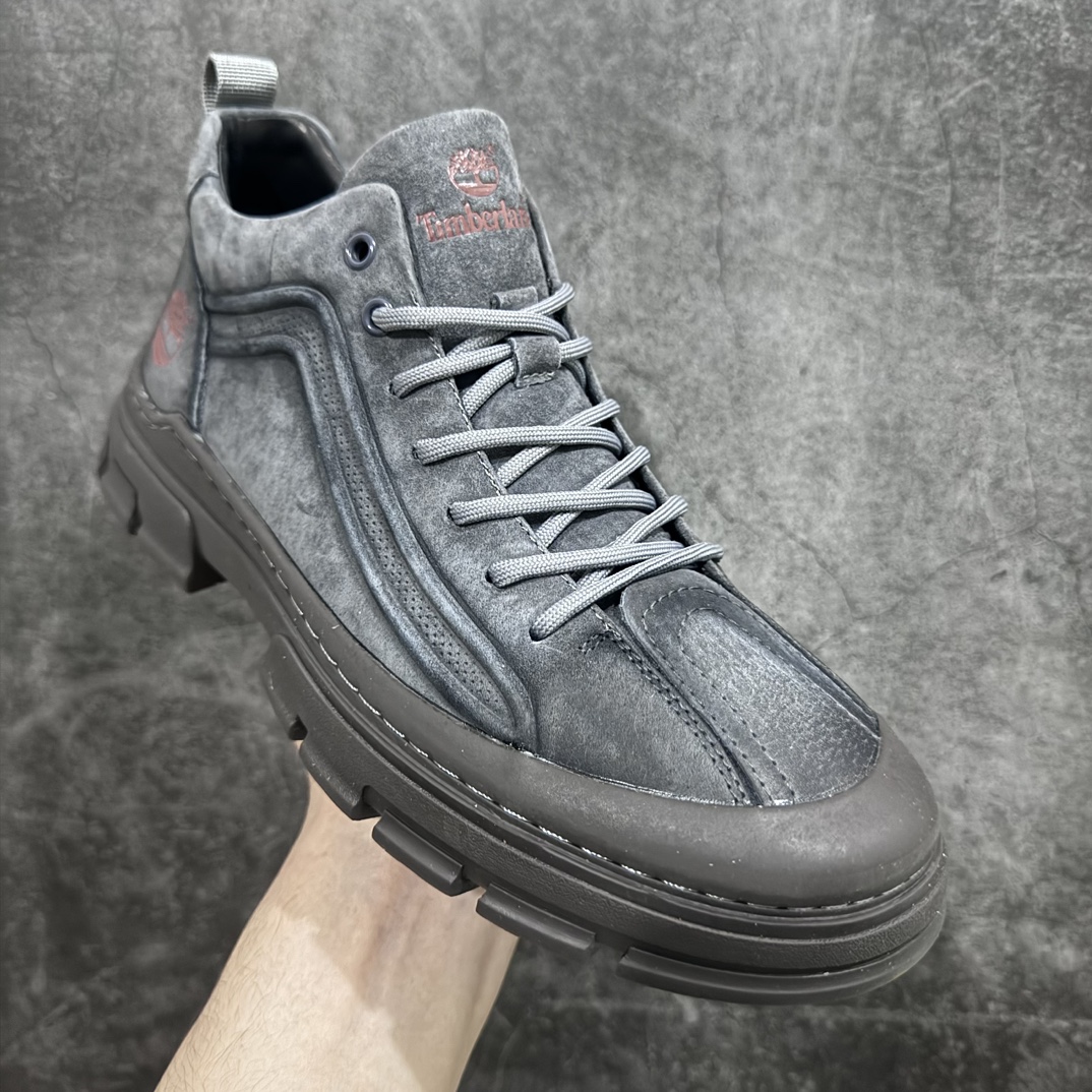 图片[3]-【广东纯原版本】天伯伦 中帮 灰色 新货 Timberland添柏岚/天伯伦户外中帮休闲鞋系列 广东大厂品质 原盒原包装 23ss新款包头鞋底款式设计 时尚潮流搭配 面料采用意大利 顶级磨砂细纹牛皮 搭配防臭防腐真皮乳胶鞋垫 给您完美的穿着体验 质量考究耐穿 型男必备 专治不帅 高品质脚感一流 货号：TB10055 尺码：39 40 41 42 43 44 皮鞋码-选品中心