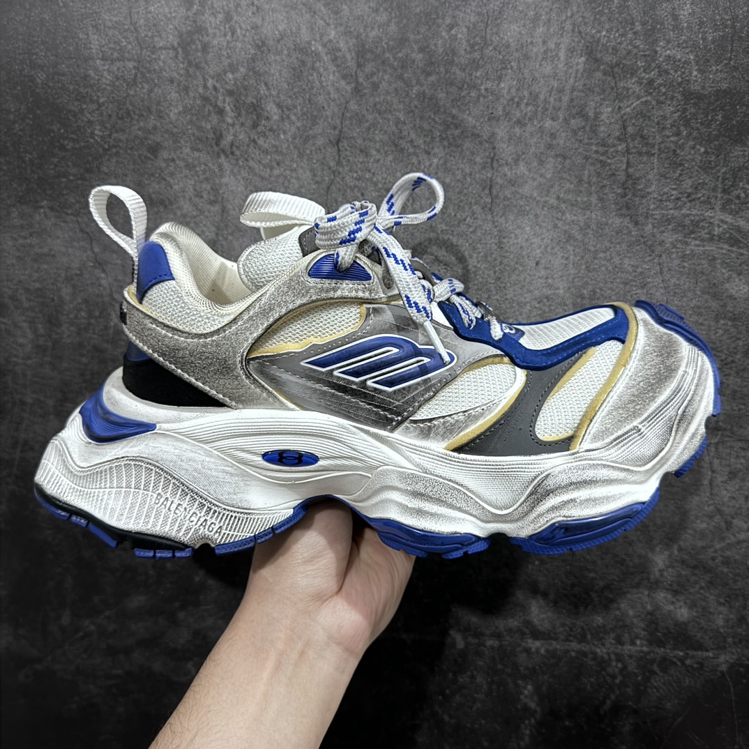 【XA版本】Balenciaga巴黎世家11代 Cargo圆头系带舒适百搭休闲老爹鞋 白蓝色 全网独家首批出货 配件齐全 终端优势供货 官方主推款 必火款的 湖南兴昂原厂渠道 原厂组合大底 原厂鞋面 正确做旧 细节见高清实拍 尺码:35 36 37 38 39 40 41 42 43 44 45 46-选品中心