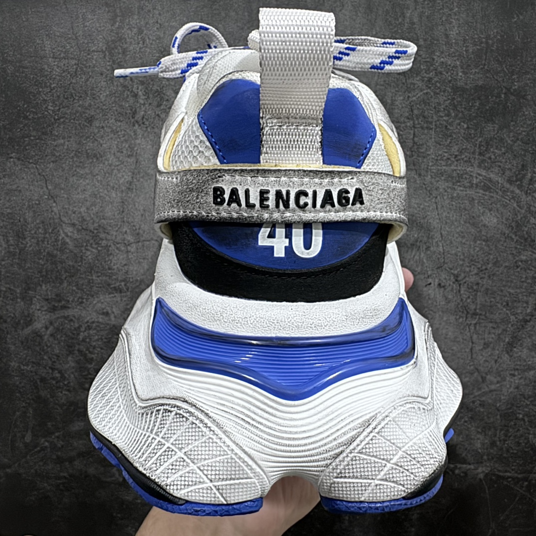 图片[4]-【XA版本】Balenciaga巴黎世家11代 Cargo圆头系带舒适百搭休闲老爹鞋 白蓝色 全网独家首批出货 配件齐全 终端优势供货 官方主推款 必火款的 湖南兴昂原厂渠道 原厂组合大底 原厂鞋面 正确做旧 细节见高清实拍 尺码：35 36 37 38 39 40 41 42 43 44 45 46-选品中心