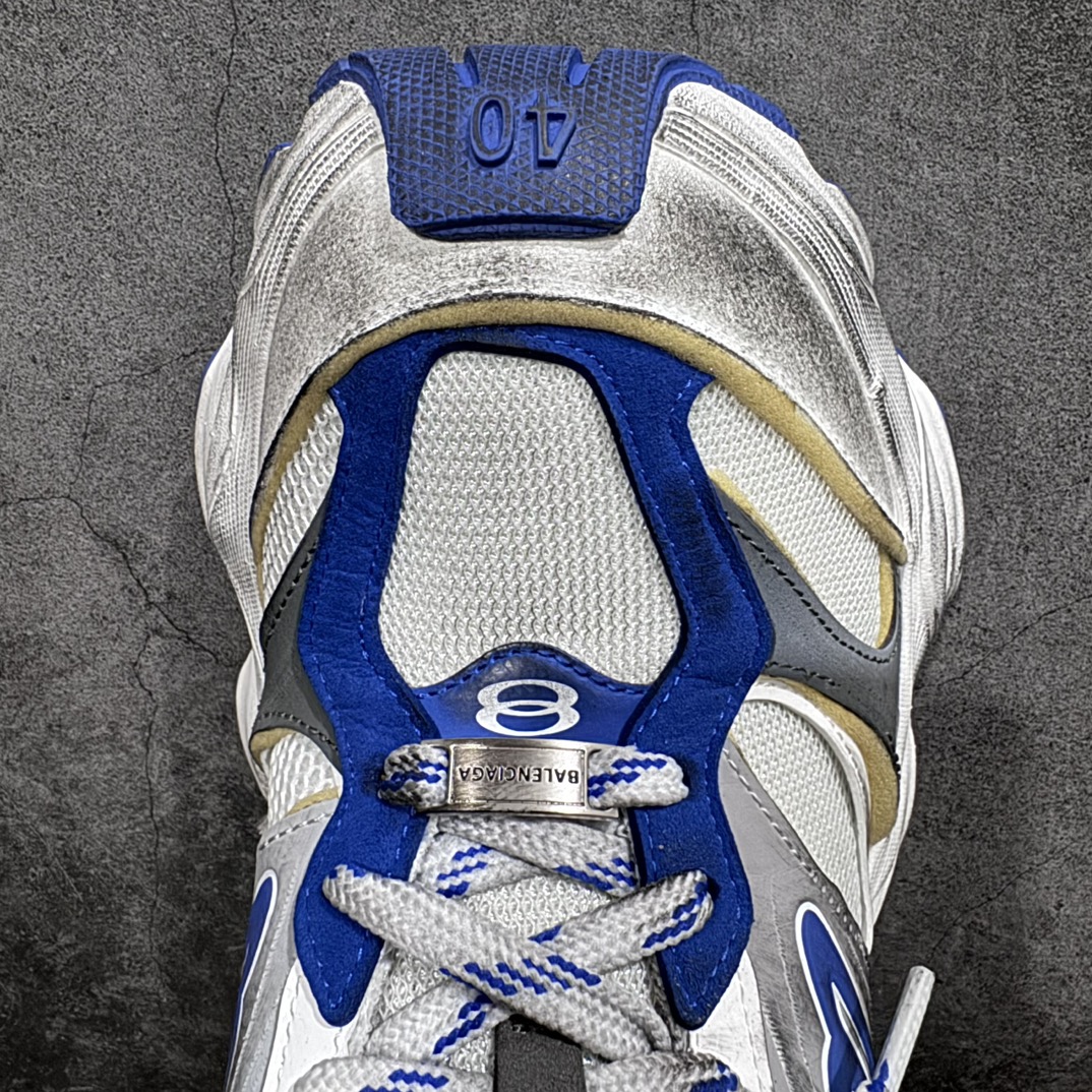 图片[5]-【XA版本】Balenciaga巴黎世家11代 Cargo圆头系带舒适百搭休闲老爹鞋 白蓝色 全网独家首批出货 配件齐全 终端优势供货 官方主推款 必火款的 湖南兴昂原厂渠道 原厂组合大底 原厂鞋面 正确做旧 细节见高清实拍 尺码：35 36 37 38 39 40 41 42 43 44 45 46-选品中心