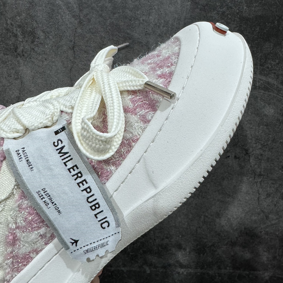 图片[6]-【纯原版本】SMILEREPUBLIC 檀健次主理品牌 最高版本 纯原一致 细节 品质 欢迎对比 众多明星上脚同款厚底开口笑帆布鞋 市售最高品质 市售唯一原厂渠道材料打造 正确布标飞机票 内里皮料带钢印 正确白色大底 区别市场米白色 区别市场各类版本 随意对比PK细节 尺码：35-40-选品中心