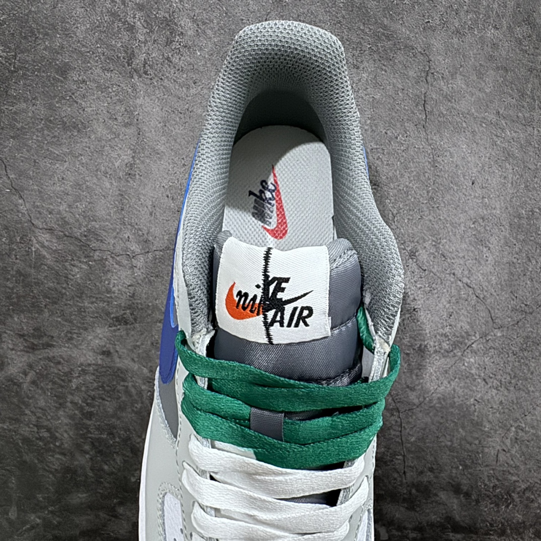 Nike Air Force 1 Low GS Remix ”Light Green” Air Force One classic low-top versatile casual sports shoes ”leather light gray gray green dark blue” FB9053-001