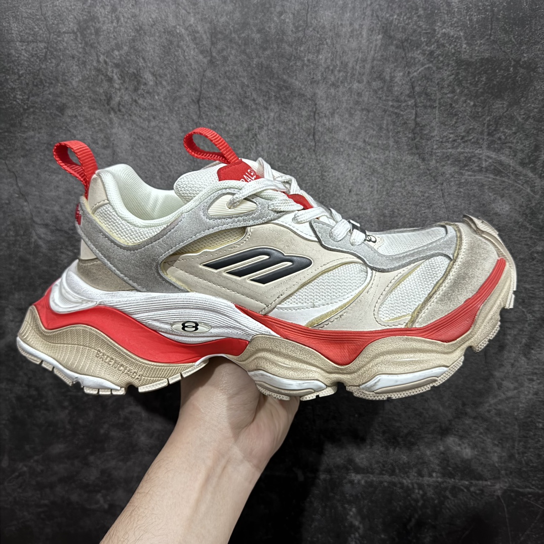 【OK版本】巴黎世家BALENCIAGA Cargo Sneaker 5XL 11代船型系列低帮复古阔型厚底底姥爹风潮流百搭休闲运动鞋“米白灰橘红做旧” 男女鞋配件防尘袋及附送鞋带 全部采用原档案原楦数据开发#1:1比例克重(轻度做旧效果!!) 原装EVA环保去臭环型鞋垫 开发7层私模,搭载轻量发泡EVA缓震中底,组合防滑橡胶大底 尺码:35-46-选品中心