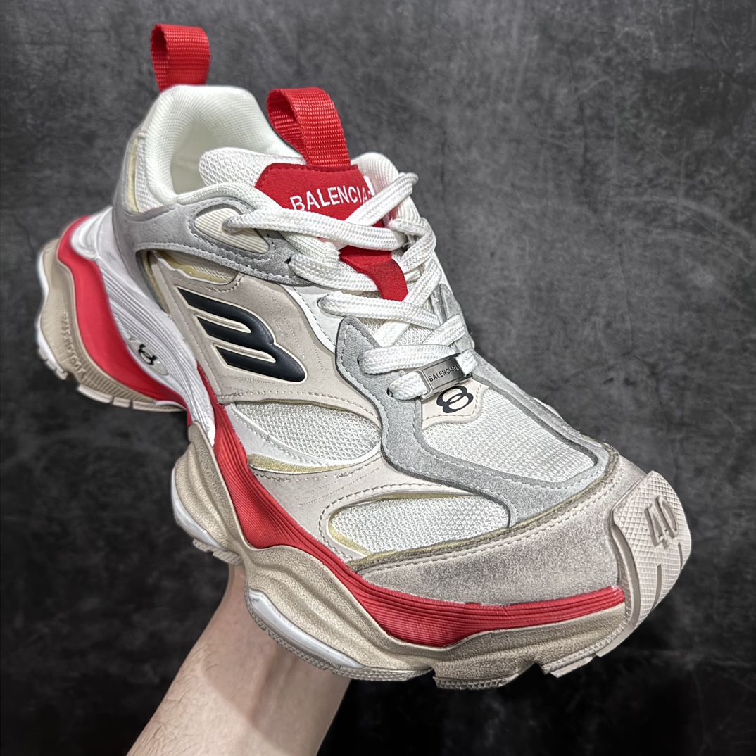 图片[3]-【OK版本】巴黎世家BALENCIAGA Cargo Sneaker 5XL 11代船型系列低帮复古阔型厚底底姥爹风潮流百搭休闲运动鞋“米白灰橘红做旧” 男女鞋配件防尘袋及附送鞋带 全部采用原档案原楦数据开发#1：1比例克重(轻度做旧效果!!) 原装EVA环保去臭环型鞋垫 开发7层私模,搭载轻量发泡EVA缓震中底,组合防滑橡胶大底 尺码：35-46-选品中心