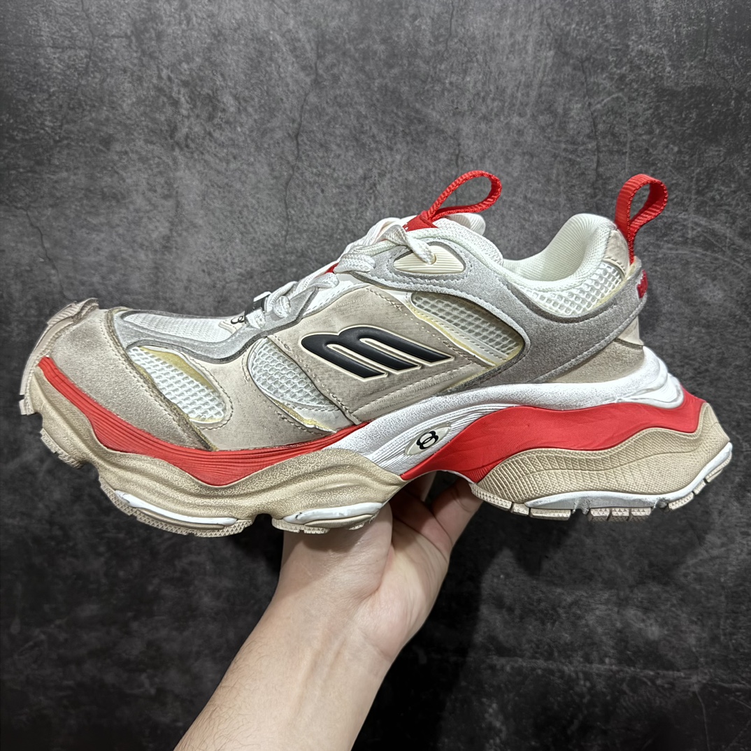 图片[2]-【OK版本】巴黎世家BALENCIAGA Cargo Sneaker 5XL 11代船型系列低帮复古阔型厚底底姥爹风潮流百搭休闲运动鞋“米白灰橘红做旧” 男女鞋配件防尘袋及附送鞋带 全部采用原档案原楦数据开发#1：1比例克重(轻度做旧效果!!) 原装EVA环保去臭环型鞋垫 开发7层私模,搭载轻量发泡EVA缓震中底,组合防滑橡胶大底 尺码：35-46-选品中心