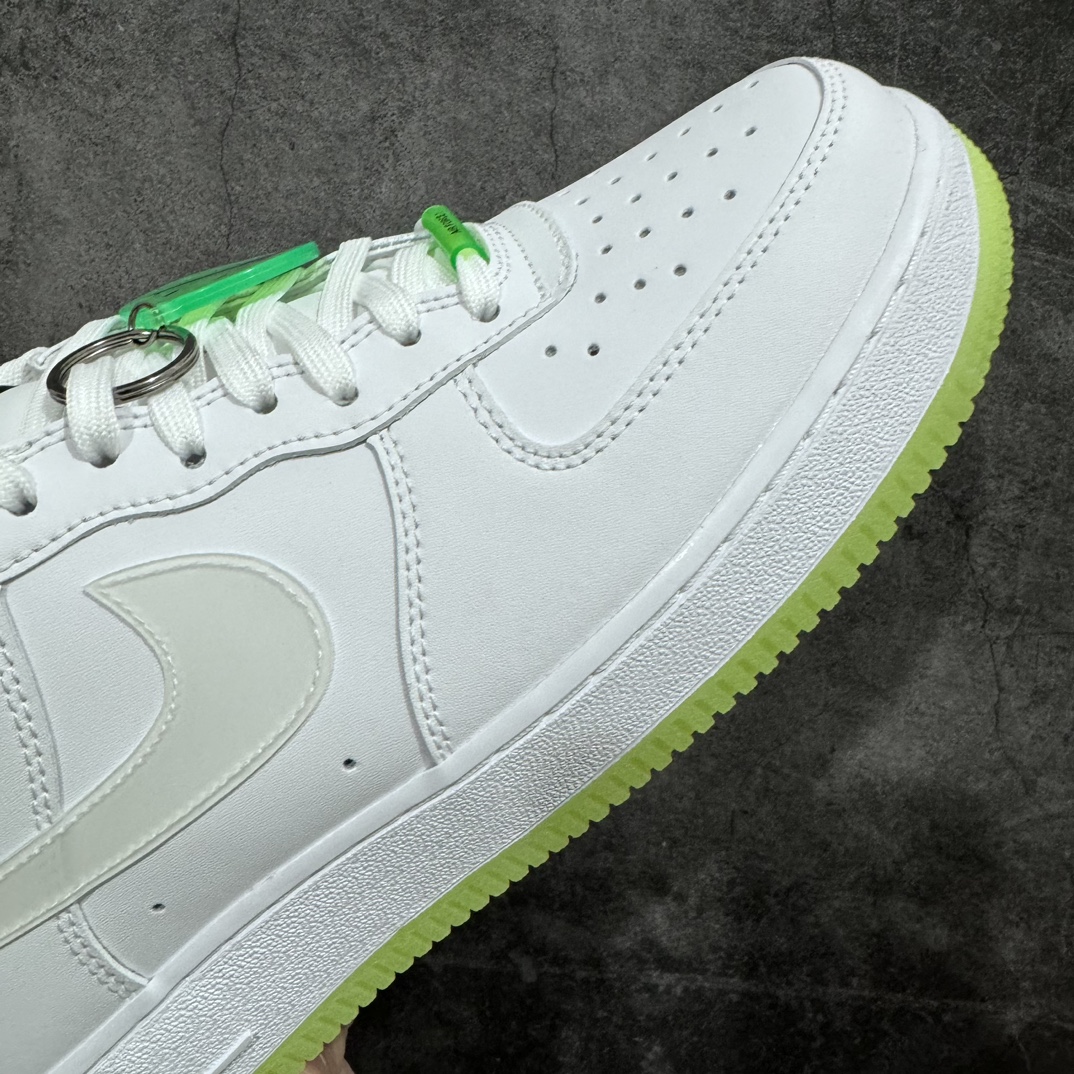 Pure original HY version Air Force 1'07 Low white green smiley face luminous air force shipment CT3228-100