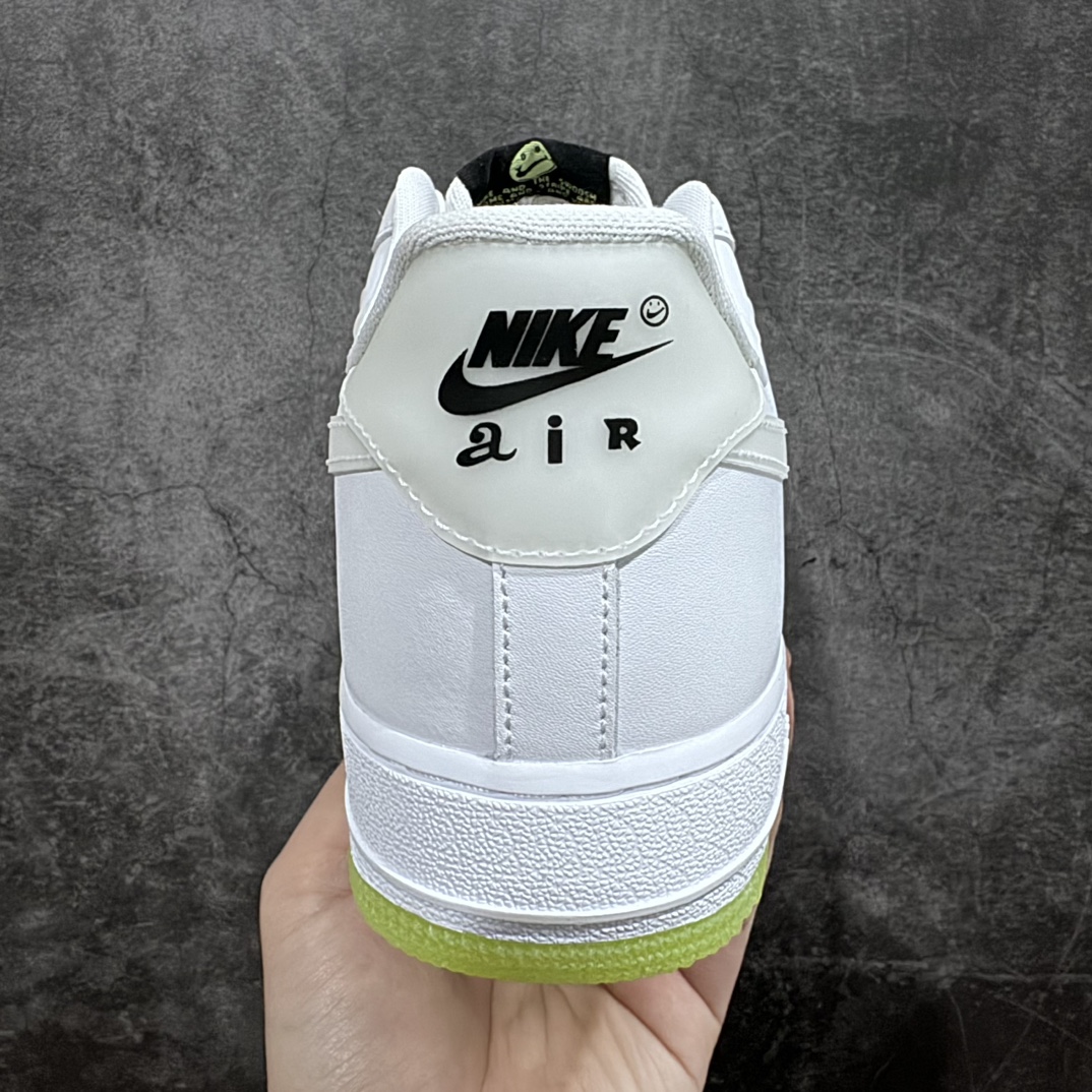 Pure original HY version Air Force 1'07 Low white green smiley face luminous air force shipment CT3228-100