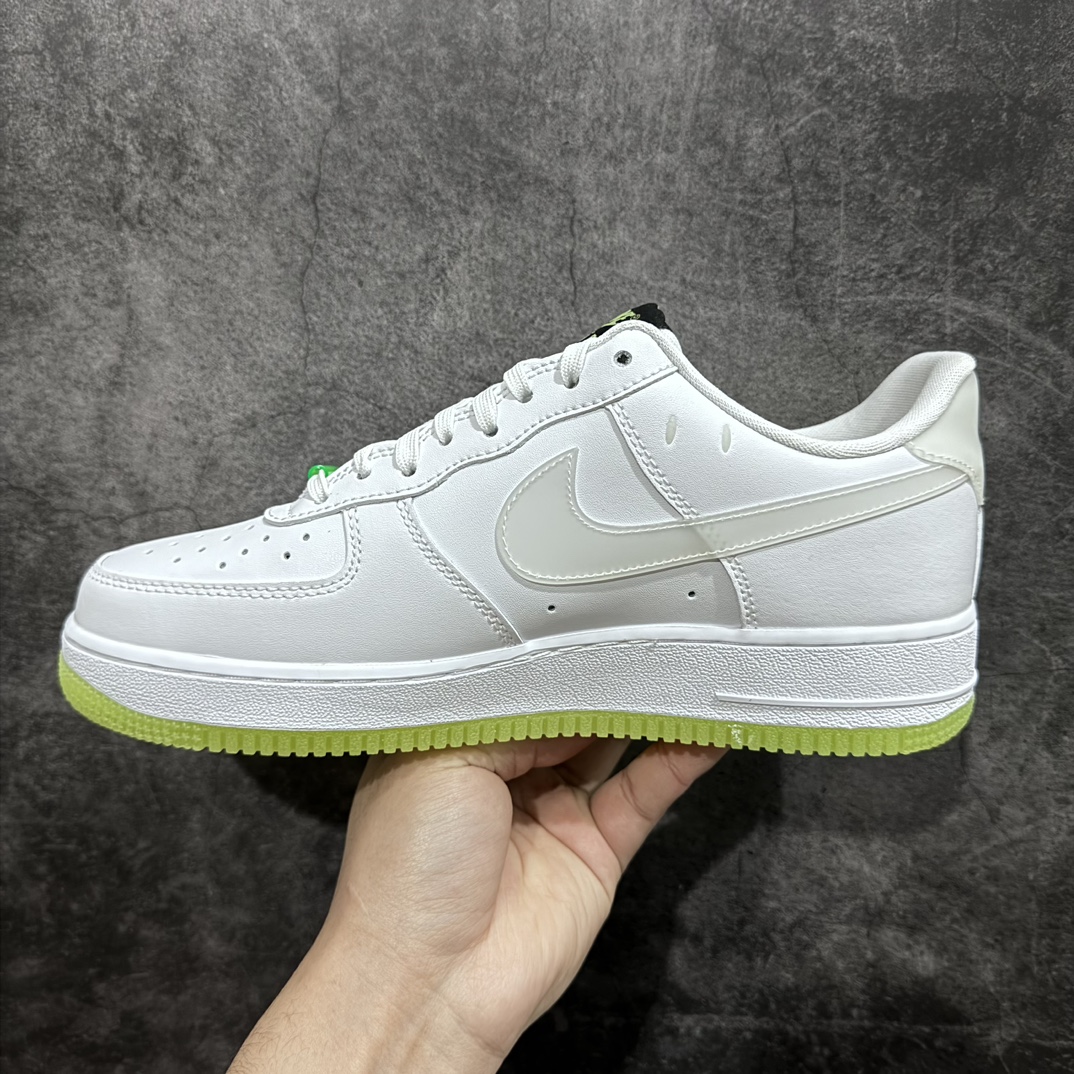 Pure original HY version Air Force 1'07 Low white green smiley face luminous air force shipment CT3228-100