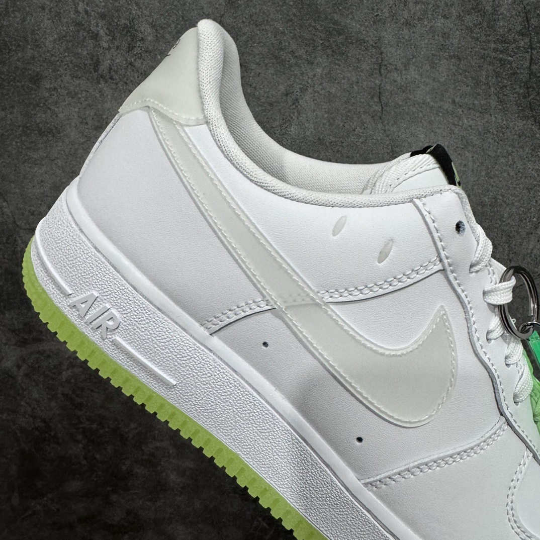 Pure original HY version Air Force 1'07 Low white green smiley face luminous air force shipment CT3228-100