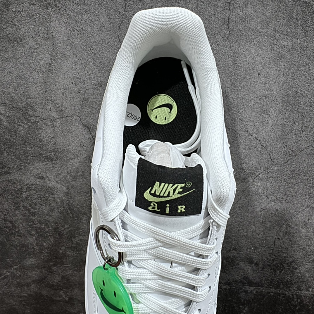 Pure original HY version Air Force 1'07 Low white green smiley face luminous air force shipment CT3228-100