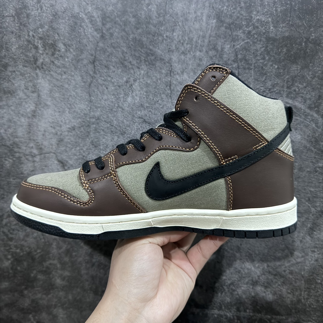 340 【纯原Z版】Nike Dunk SB High Pro ”Baroque Brown”灰棕 BQ6826-201