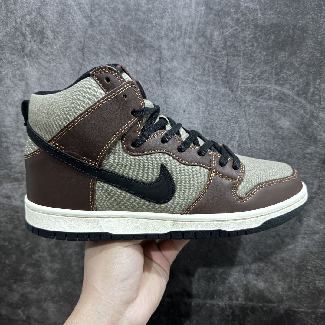 340 【纯原Z版】Nike Dunk SB High Pro ”Baroque Brown”灰棕 BQ6826-201