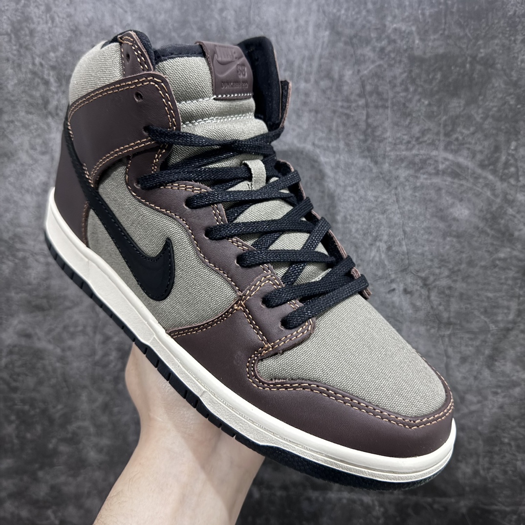 340 【纯原Z版】Nike Dunk SB High Pro ”Baroque Brown”灰棕 BQ6826-201