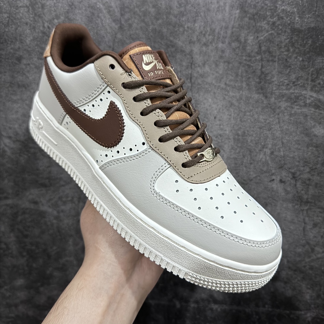 Nike Air Force 1 Low Grey Brown Stitching FV3702-121