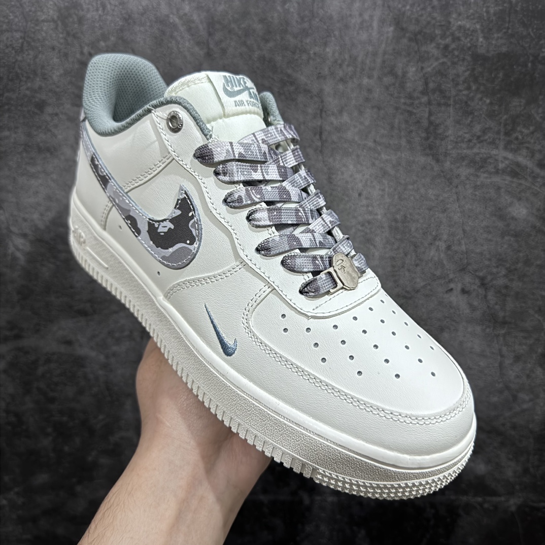 Limited sale overseas! Nike Air Force 1 '07 Low ”BAPE co-branded - off-white gray camouflage” Air Force One PF9055-760