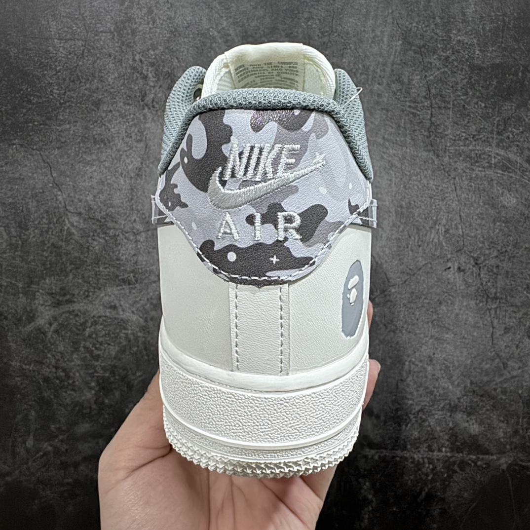 Limited sale overseas! Nike Air Force 1 '07 Low ”BAPE co-branded - off-white gray camouflage” Air Force One PF9055-760