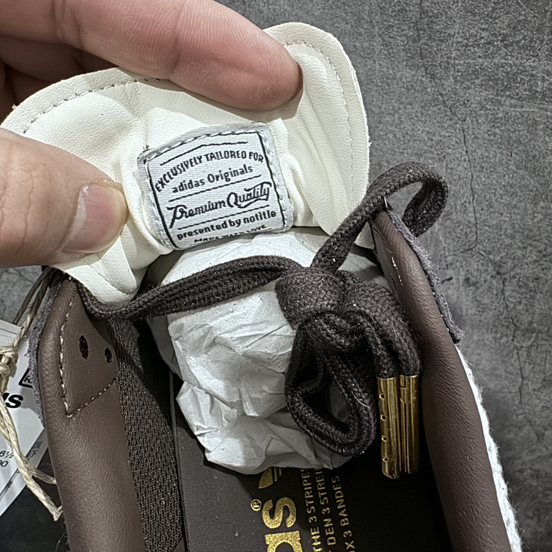 图片[5]-【纯原版】Notitle x Adidas Originals Samba 防滑耐磨低帮板鞋 男女款 桑巴联名 米棕黑/奶牛马毛 ID6024 顶级纯原 市售最正确版本 完美版型 配件齐全 正确卡色 正确头层材料 质感特别强 非普通版本 尺码：35.5-46半码-选品中心