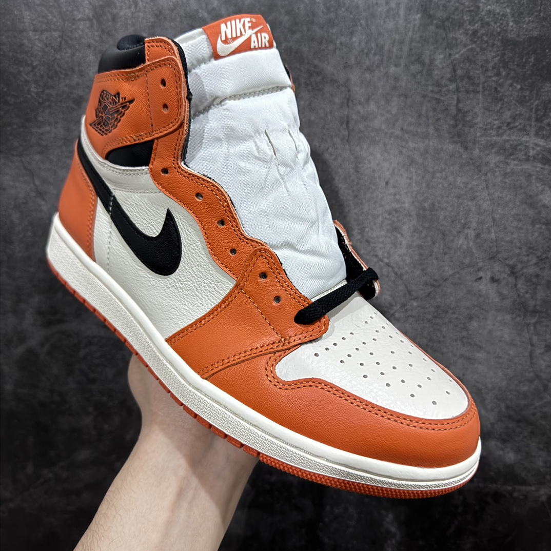 FQ version Air Jordan AJ1 Retro High high top white and orange buckle 555088-113