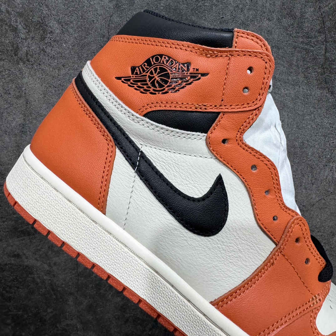 FQ version Air Jordan AJ1 Retro High high top white and orange buckle 555088-113