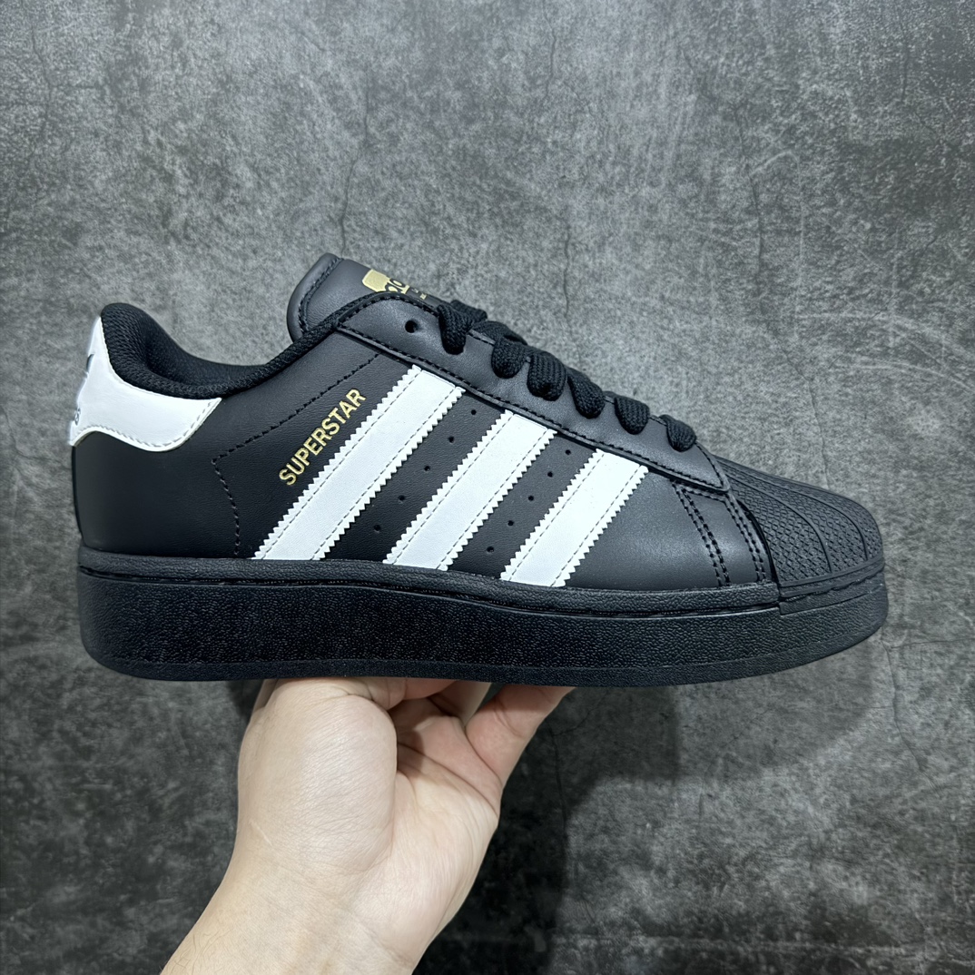 纯原AdidasSuperstarXLG阿迪金标贝壳头厚底款低帮休闲板鞋IG9777市售最强版出货平台充