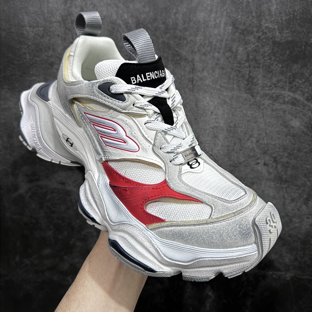 图片[3]-【OK版本】巴黎世家BALENCIAGA Cargo Sneaker 5XL 11代船型系列低帮复古阔型厚底底姥爹风潮流百搭休闲运动鞋“米白灰橘红做旧” 男女鞋配件防尘袋及附送鞋带 全部采用原档案原楦数据开发#1：1比例克重(轻度做旧效果!!) 原装EVA环保去臭环型鞋垫 开发7层私模,搭载轻量发泡EVA缓震中底,组合防滑橡胶大底 尺码：35-46-选品中心