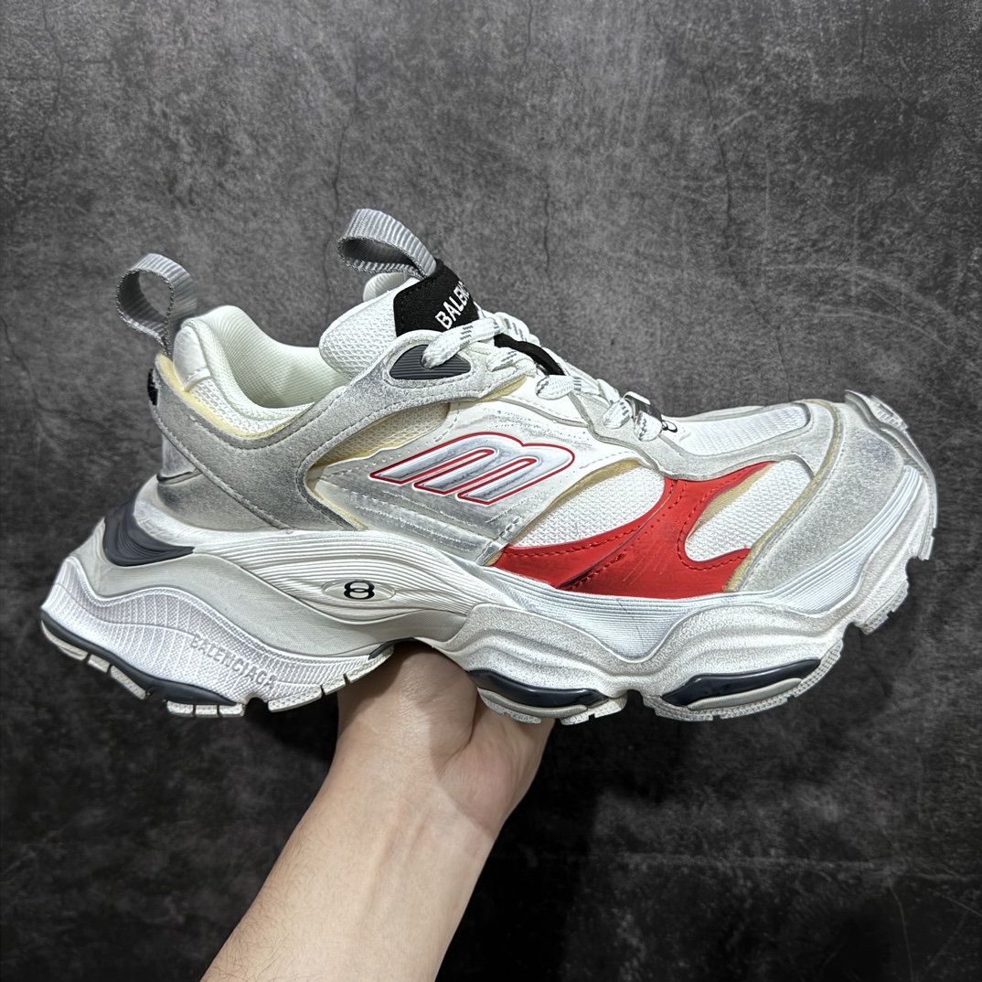 【OK版本】巴黎世家BALENCIAGA Cargo Sneaker 5XL 11代船型系列低帮复古阔型厚底底姥爹风潮流百搭休闲运动鞋“米白灰橘红做旧” 男女鞋配件防尘袋及附送鞋带 全部采用原档案原楦数据开发#1：1比例克重(轻度做旧效果!!) 原装EVA环保去臭环型鞋垫 开发7层私模,搭载轻量发泡EVA缓震中底,组合防滑橡胶大底 尺码：35-46-选品中心