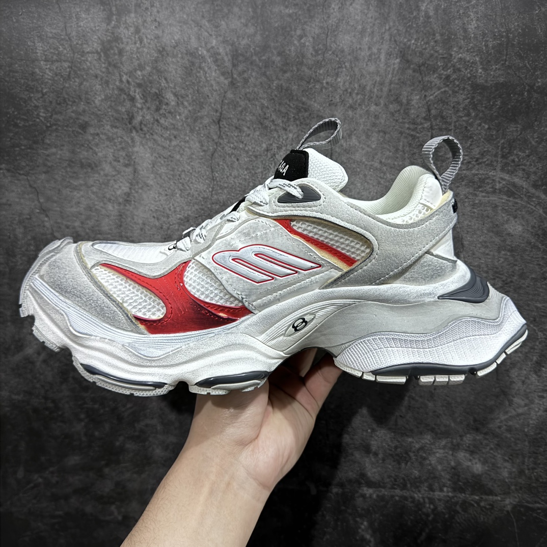 图片[2]-【OK版本】巴黎世家BALENCIAGA Cargo Sneaker 5XL 11代船型系列低帮复古阔型厚底底姥爹风潮流百搭休闲运动鞋“米白灰橘红做旧” 男女鞋配件防尘袋及附送鞋带 全部采用原档案原楦数据开发#1：1比例克重(轻度做旧效果!!) 原装EVA环保去臭环型鞋垫 开发7层私模,搭载轻量发泡EVA缓震中底,组合防滑橡胶大底 尺码：35-46-选品中心