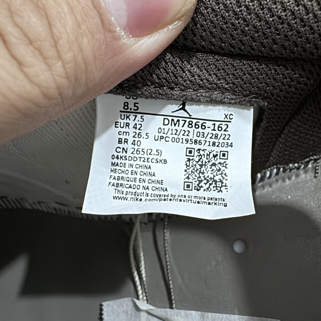 纯原版AirJordan1xTravisScottAJ1xTS联名白棕倒钩3.0DM7866-162全新