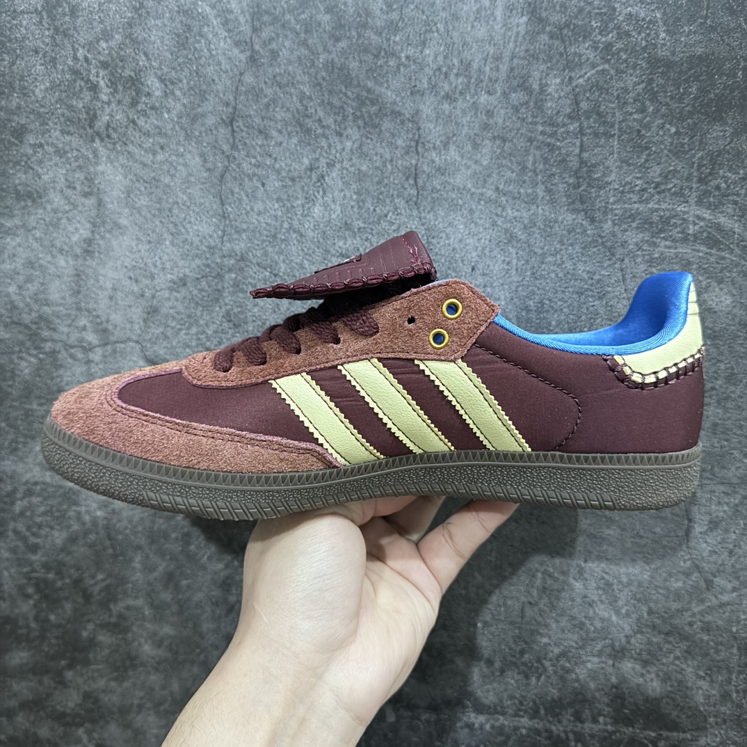 200 Wales Bonner x Adidas   Originals Samba Classic 桑巴舞系列绅士德训足球风百搭低帮休闲运动板鞋 IE0579