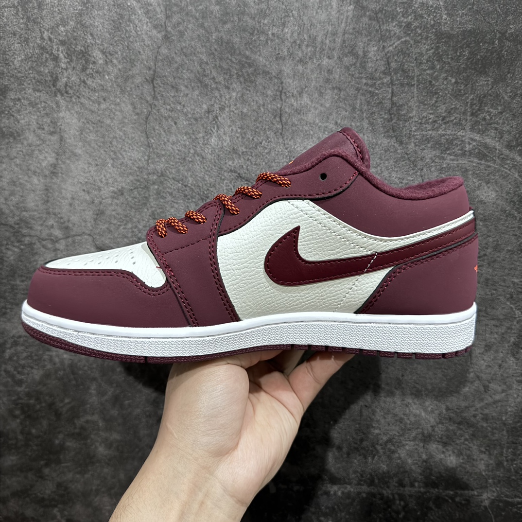 200 【K版】Air Jordan AJ1 Low 低帮 酒红白 553560-068