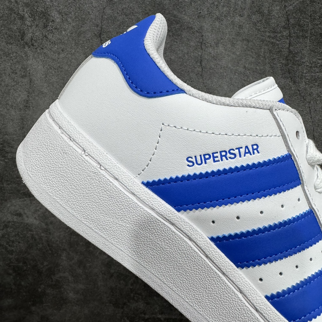 SuperstarXLG阿迪白蓝贝壳头厚底款低帮休闲板鞋IF8068尺码35.5363636.53738