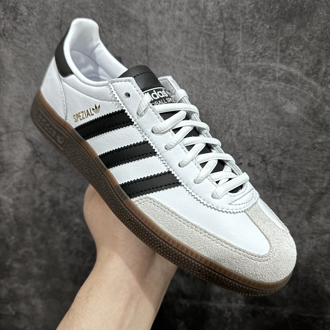 220 【纯原版】Adidas Handball Spezial 阿迪达斯经典款牛皮复古休闲板鞋 白黑IE3403