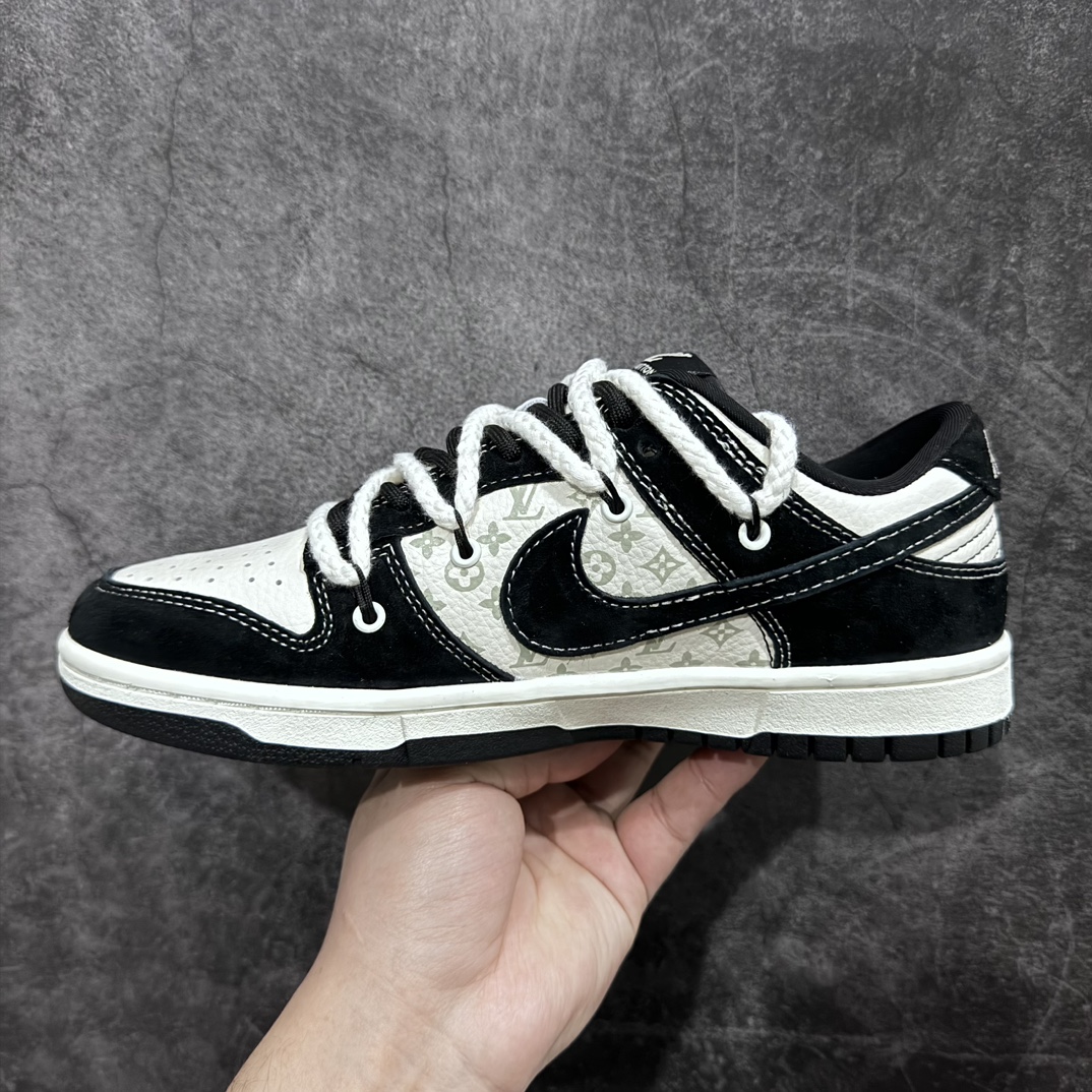 300 【定制版】Nk SB Dunk Low LV联名-夜光米白黑 周年高端定制 低帮休闲板鞋 FC1688-137