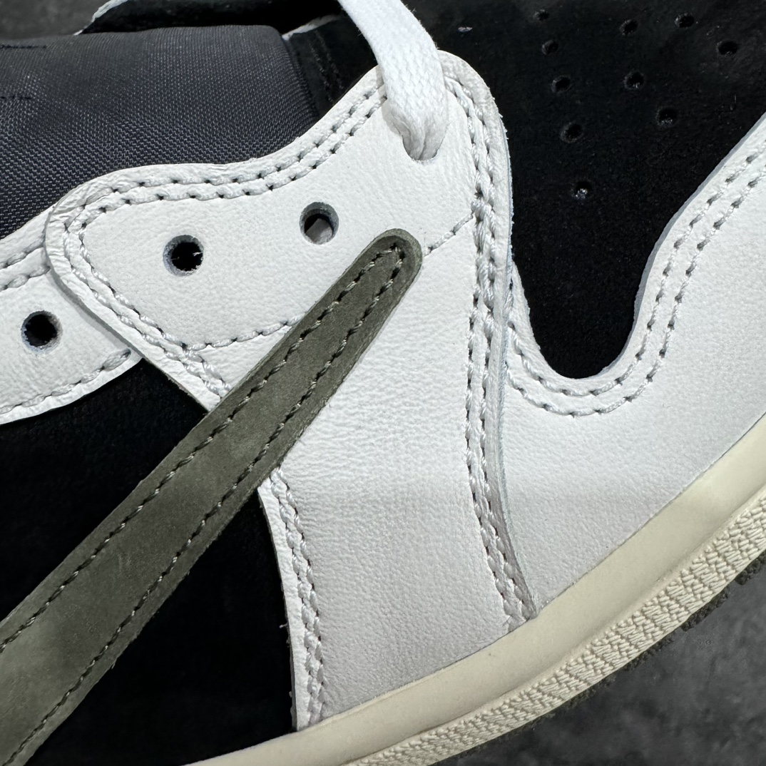 纯原AirJordan1xTravisScottAJ1xTS联名白黑绿倒钩5.0DZ4137-106全新