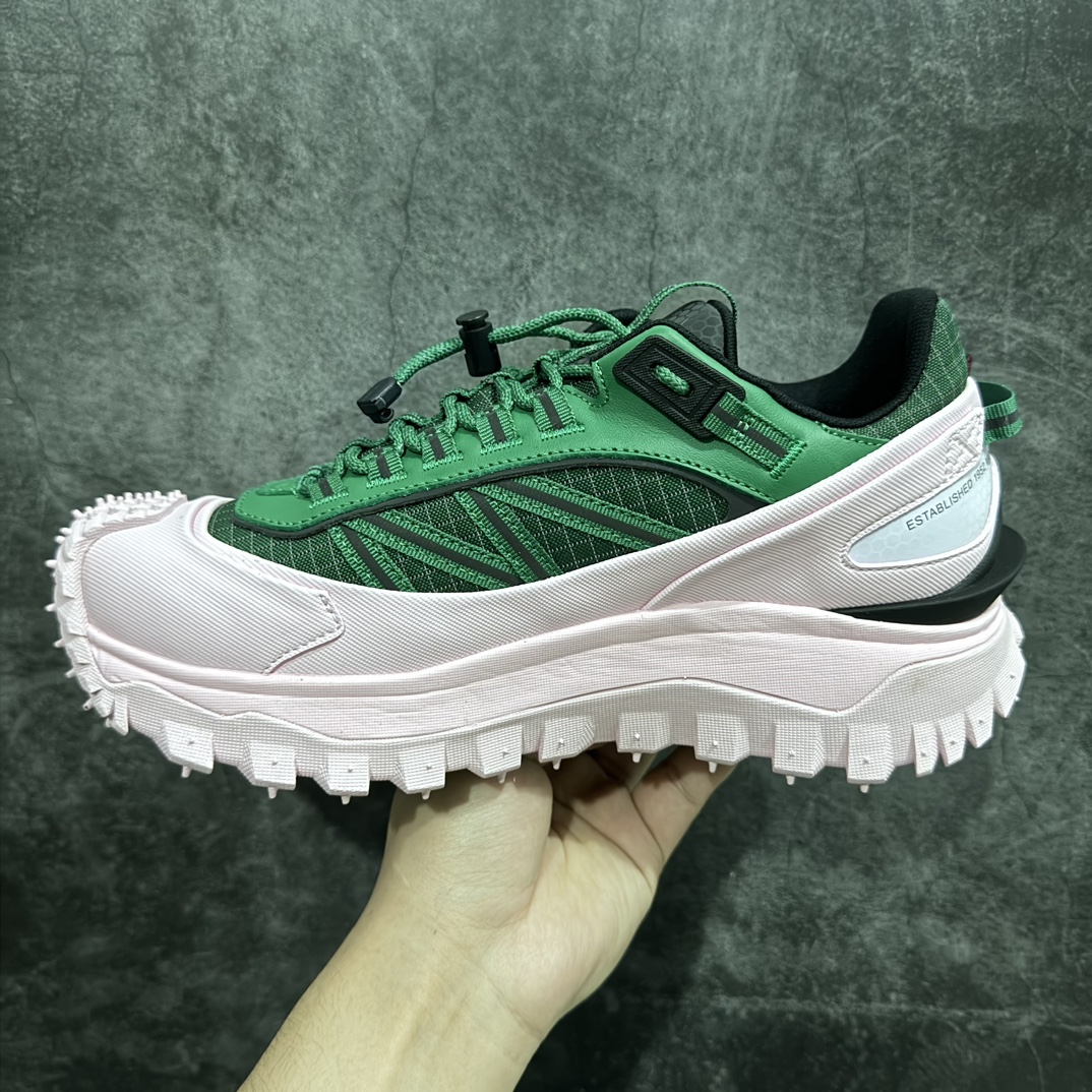 图片[2]-【OK版本】Moncler盟可睐 蒙可莱蒙口 Trailgrip CTX 减震抗撕裂户外运动鞋 粉绿 Moncler能够将高端设计元素与全面实用性无缝融合，推出这款采用超级耐用的部件制成，适用于恶劣的环境全能越野鞋。采用防撕裂网眼鞋面，GORE-TEX防水涂层，Tech Tough橡胶加固和Vibram MERAGRIP防滑花纹鞋底。提供无与伦比的舒适和稳定性。实现最轻量化的越野性能 #原鞋打造 支持任何比对 #Cordura 防撕裂尼龙 #Goretex防水材质 #3M反光带 #Tech Tough橡胶加固 #Vibram MEGAGRIP防滑花纹大地 #RB MD 碳板 TPu 五层分离大底组合 SIZE 36/46-选品中心