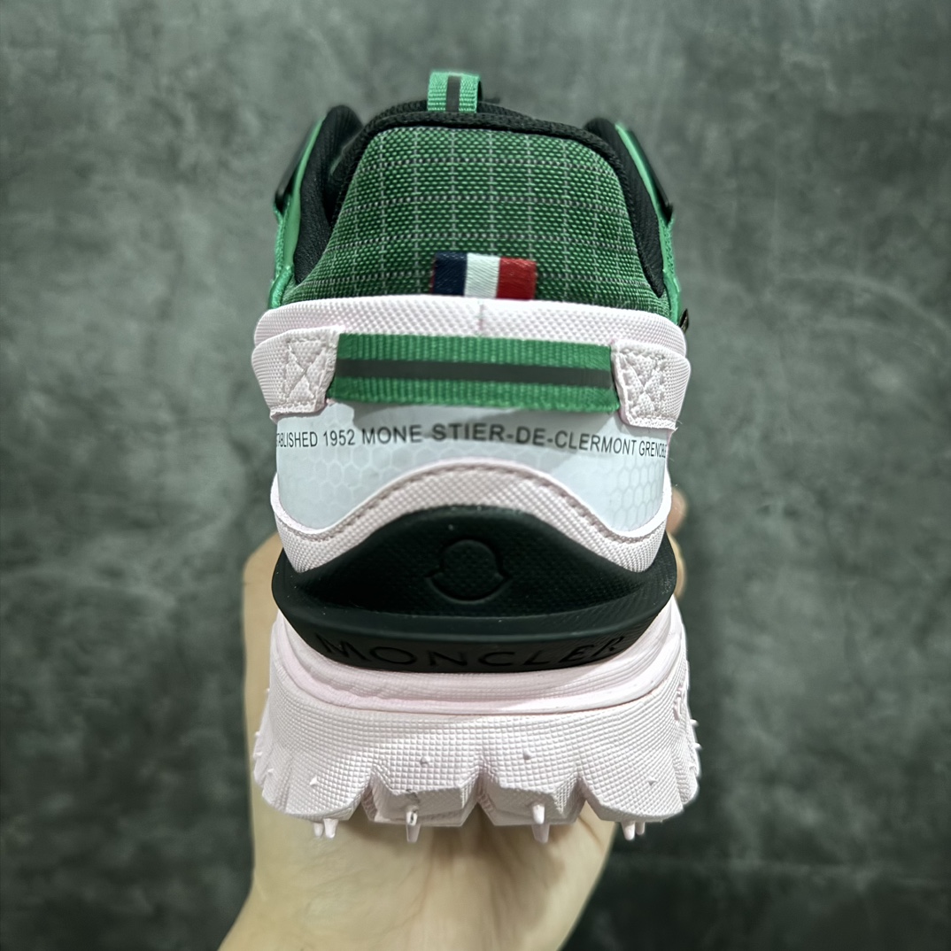 图片[4]-【OK版本】Moncler盟可睐 蒙可莱蒙口 Trailgrip CTX 减震抗撕裂户外运动鞋 粉绿 Moncler能够将高端设计元素与全面实用性无缝融合，推出这款采用超级耐用的部件制成，适用于恶劣的环境全能越野鞋。采用防撕裂网眼鞋面，GORE-TEX防水涂层，Tech Tough橡胶加固和Vibram MERAGRIP防滑花纹鞋底。提供无与伦比的舒适和稳定性。实现最轻量化的越野性能 #原鞋打造 支持任何比对 #Cordura 防撕裂尼龙 #Goretex防水材质 #3M反光带 #Tech Tough橡胶加固 #Vibram MEGAGRIP防滑花纹大地 #RB MD 碳板 TPu 五层分离大底组合 SIZE 36/46-选品中心