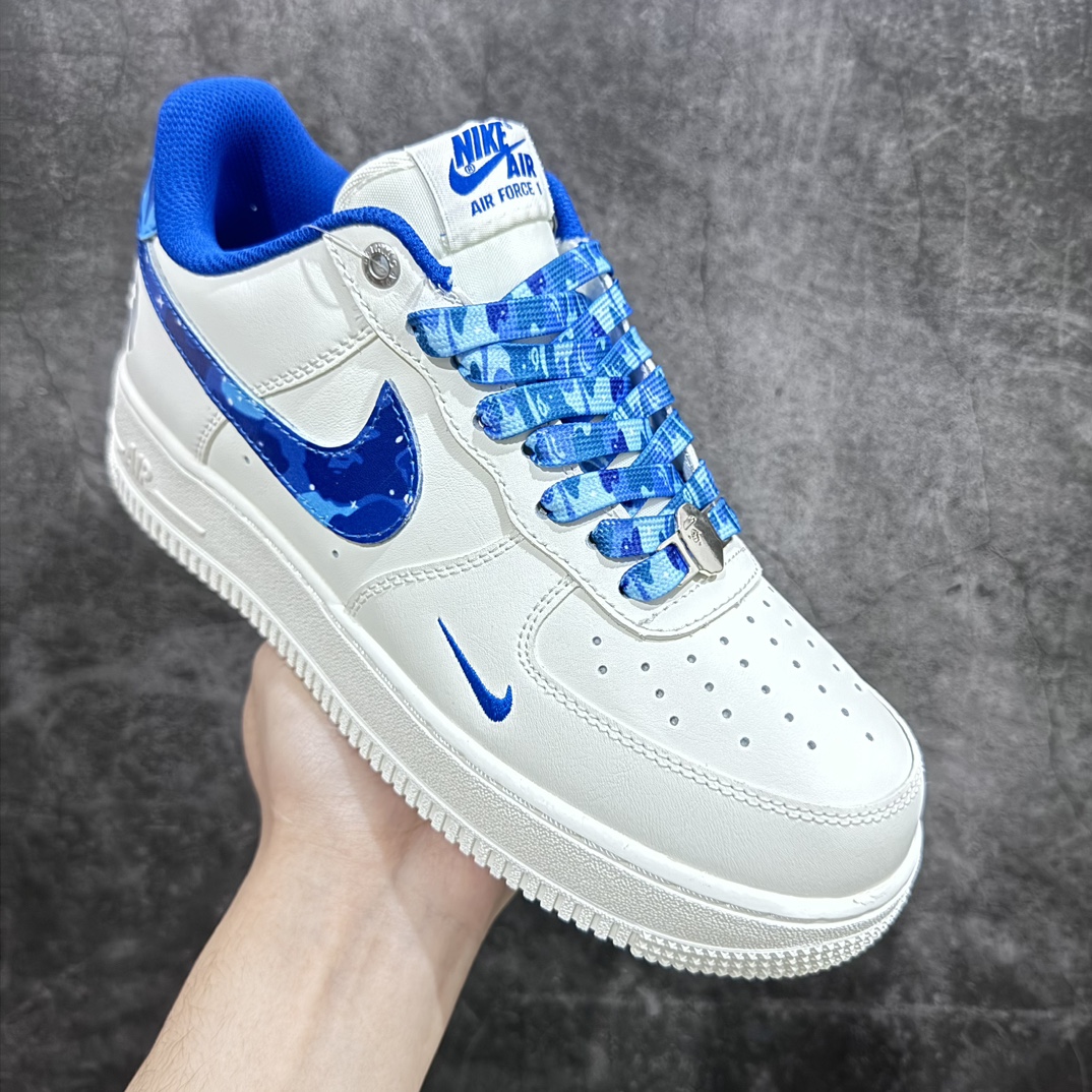 图片[3]-【定制版】A Bathing Ape安逸猿BAPE  x Nike Air Force 1 Sta Low\”Beige/Deep Blue Camo\”空军一号低帮经典百搭休闲运动板鞋“米白深蓝迷彩”PF9055-759n男女鞋真标半码制n升级原楦原纸版数据开发n采用硬质粒面牛剖革鞋面材质n原楦开发版型纸版#内置全掌Air Sole气垫❗️ 尺码：36 36.5 37.5 38 38.5 39 40 40.5 41 42 42.5 43 44 44.5 45-莆田鞋批发中心