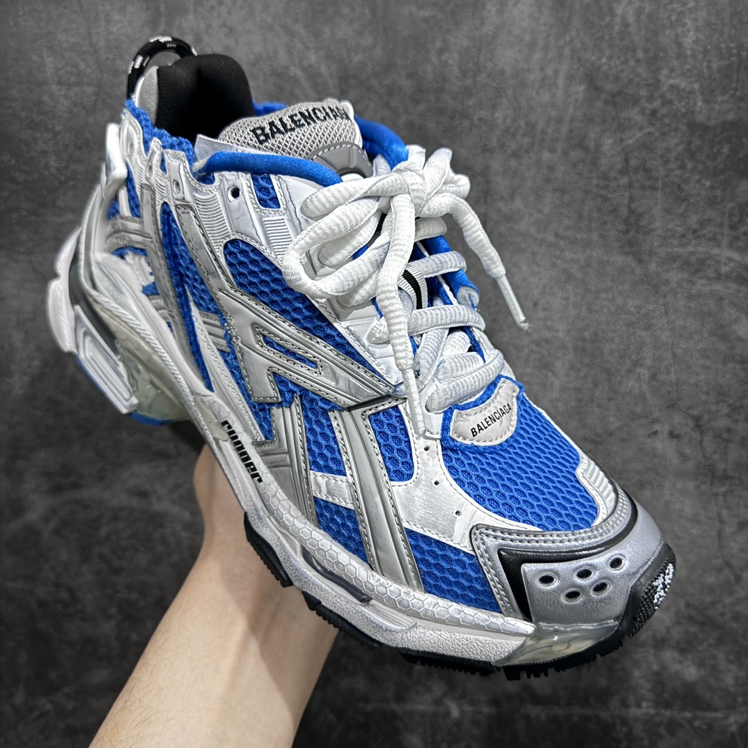 图片[3]-【XA版本】Balenciaga Runer 巴黎世家7代 破坏风 手工做旧款复古老爹鞋 白蓝做旧nn全新版本出货 核心配合工厂优势供应市场最优品质 鞋型细节做旧等都好于市场版本n不但比市场货好 而且比市场货便宜💪🏻n原厂点胶工艺同步原鞋 区别市面所有版本n非市面所有固定TPU，原厂订制胶棒 一切细节高端还原  ，欢迎挑刺💪🏻 尺码：35-46-莆田鞋批发中心