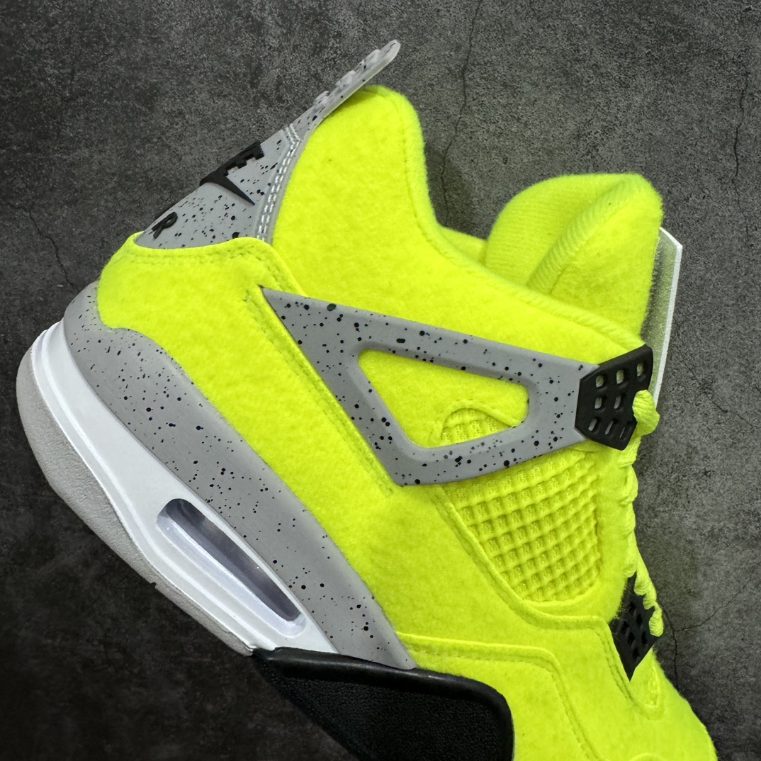 图片[7]-【外贸版本】Air Jordan AJ4 Retro网球🎾 荧光绿 绒面 DV6773-700外贸订单 全套原纸板楦头开发 确保原汁原味 完美呈现四代版型 定制优质皮料 完美鞋型匹配公司货 正确TPU鞋舌锁扣 最新原厂底模 大底卡色咬花完美 鞋柜必备鞋款 终端现货供应  尺码：40 40.5 41 42 42.5 43 44 44.5 45 46 47.5 48.5-莆田鞋批发中心