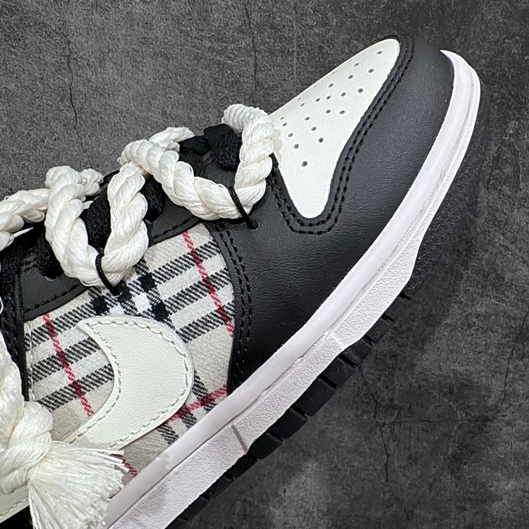 240 【定制版】NIKE SB Dunk Low 苏格兰做旧熊猫 米黄黑 DD1391-100