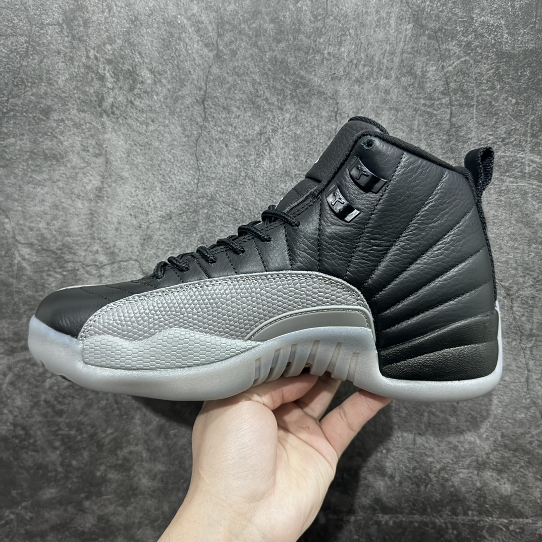 外贸版AirJordanAJ12Retro黑灰狼灰原楦原纸板开发原汁原味12代鞋型进口原厂皮料原厂碳板原