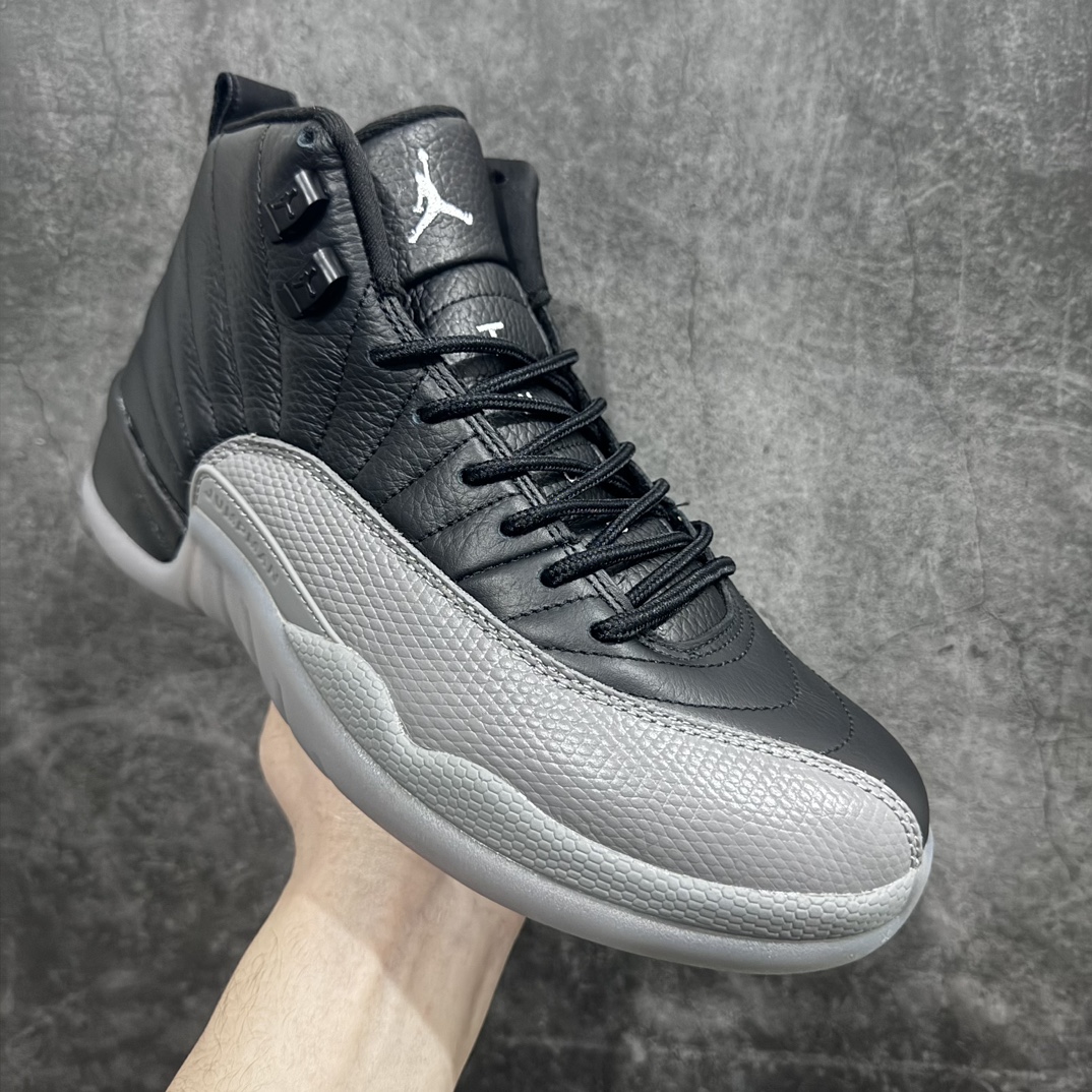 外贸版AirJordanAJ12Retro黑灰狼灰原楦原纸板开发原汁原味12代鞋型进口原厂皮料原厂碳板原