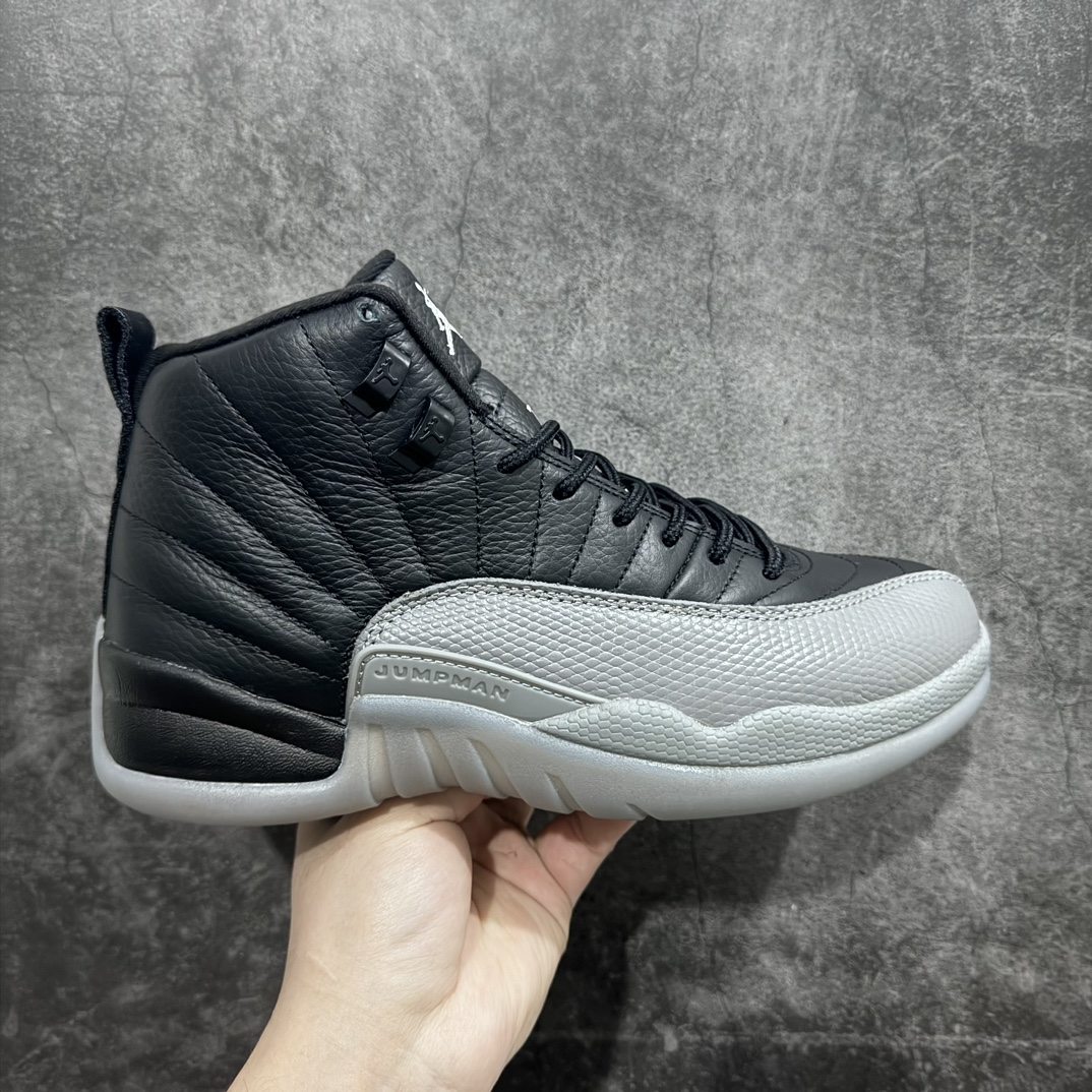 外贸版AirJordanAJ12Retro黑灰狼灰原楦原纸板开发原汁原味12代鞋型进口原厂皮料原厂碳板原