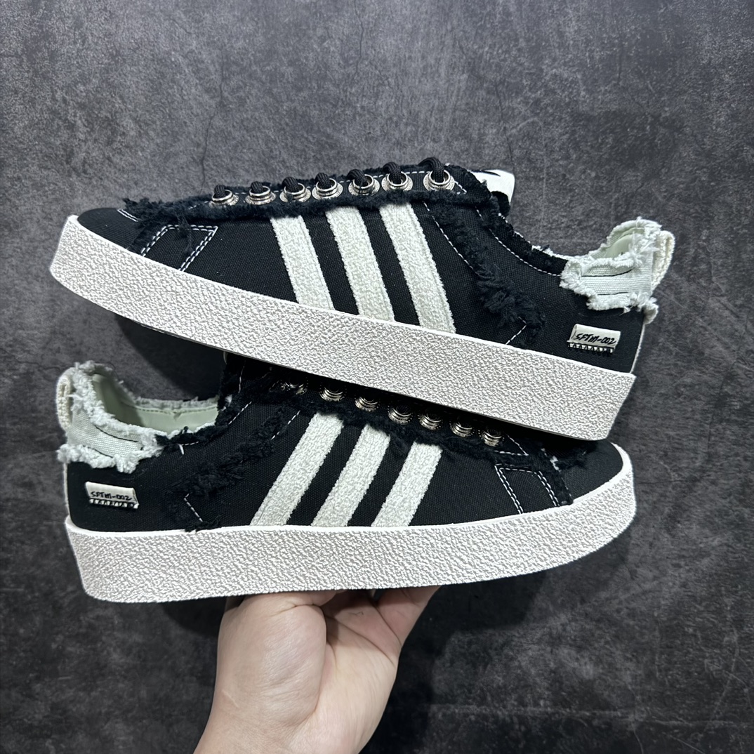 纯原C版AdidasadidasCampus80SxSONGFORTHEMUTE最新联名复古破坏工艺帆布